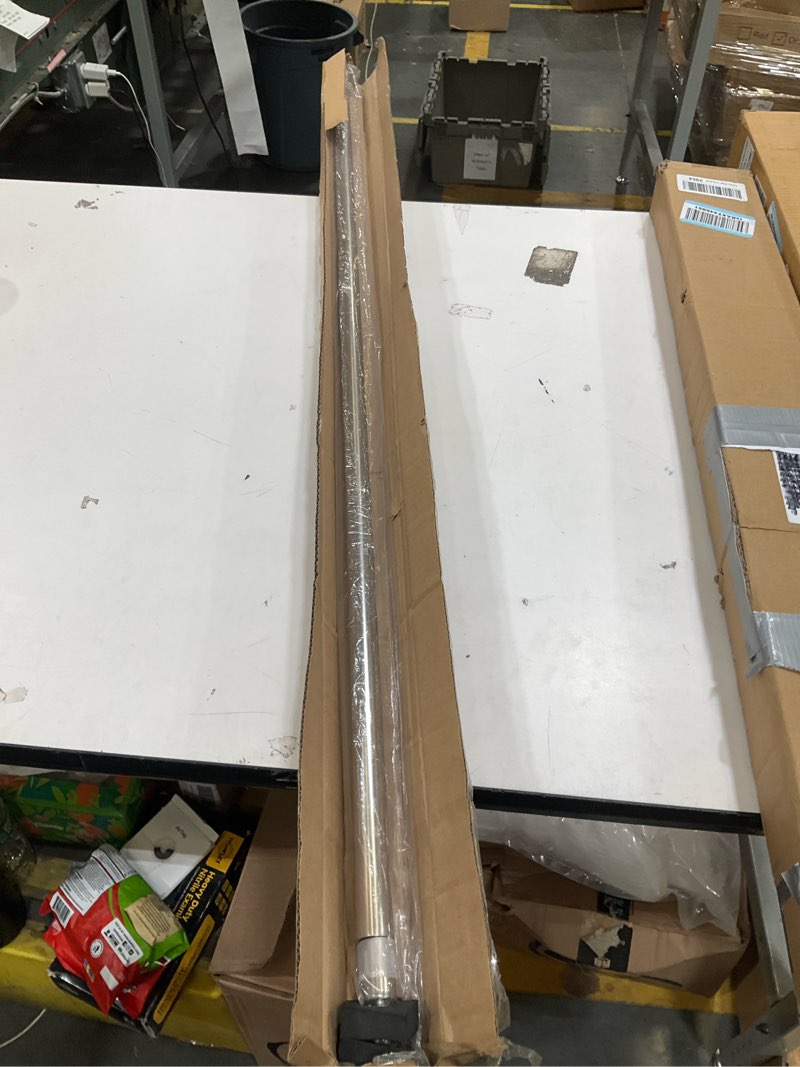 Condition photo showing Good Condition for amazer spring tension shower curtain rod, 54-90 inches rust-resistance tension curtain rod bathroom rod, adjustable shower curtain rod no drill, nickel 54-90 inches nickel