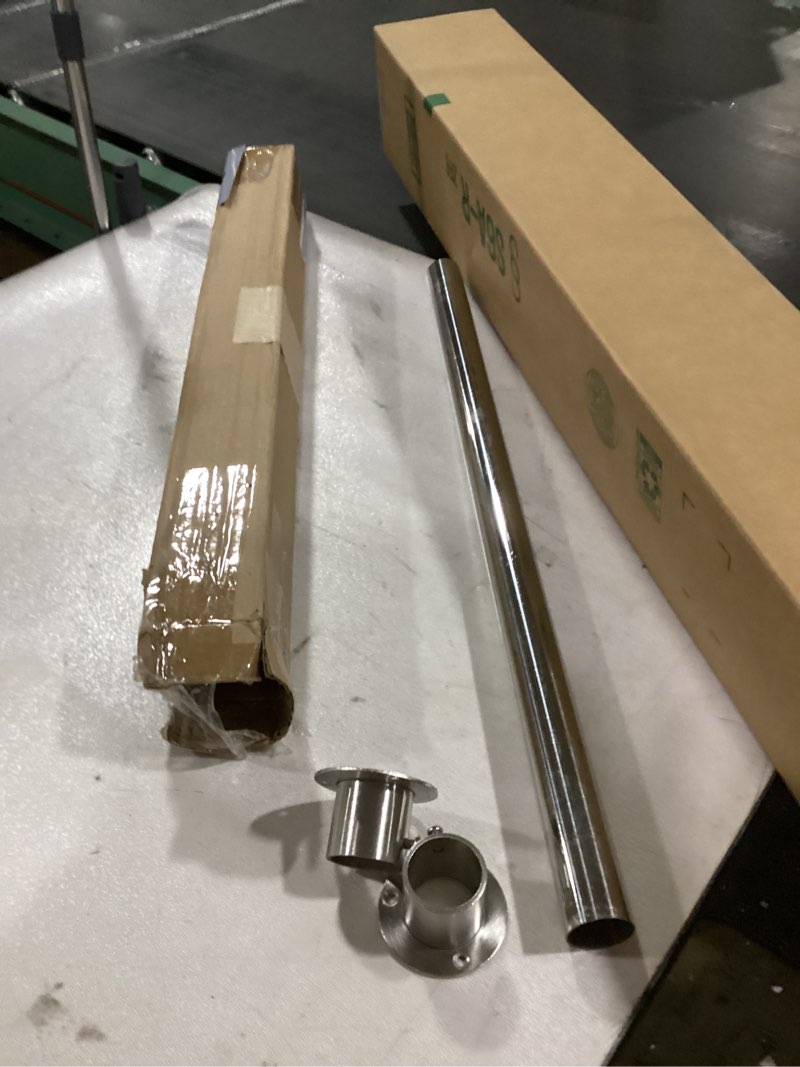 Condition photo showing Good Condition for 304 stainless steelCloset Rod - Heavy Duty Closet Rod - 32mm (1-1/4") Dia. - w/Matching End Cups(1 Rod) (24inch)