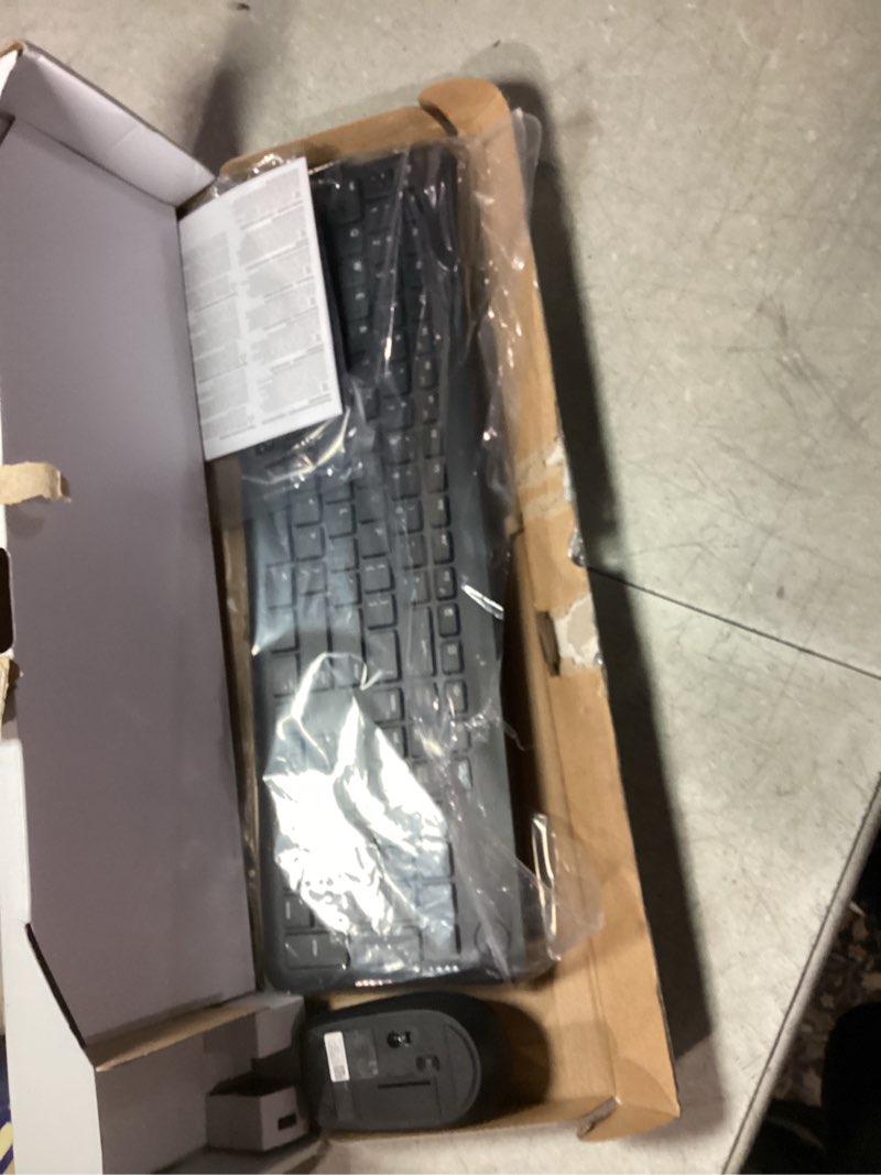 Condition photo showing New/Like New for Dell Wireless Keyboard and Mouse - KM3322W, Wireless - 2.4GHz, Optical LED Sensor, Mechanical Scroll, Anti-Fade Plunger Keys, 6 Multimedia Keys, Tilt Leg - Black Black KM3322W