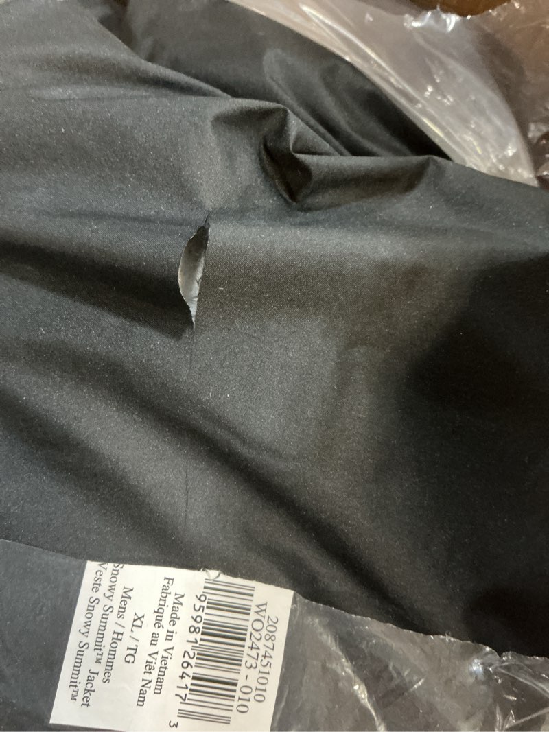 Condition photo showing As Is for Columbia mens Snowy Summit Jacket X-Large Black