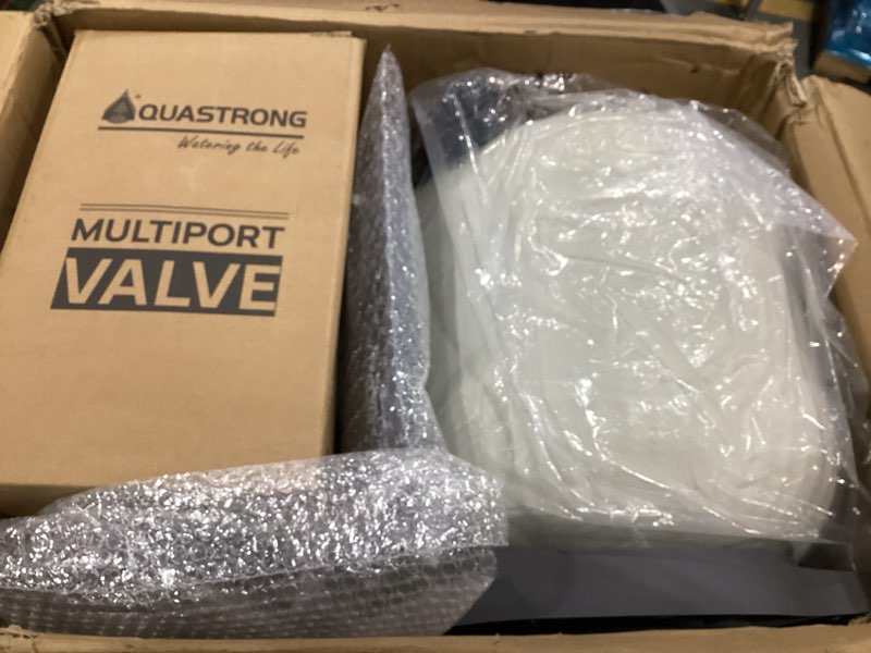 Condition photo showing As Is for aquastrong sand filter pump for above ground pool, pool pumps above ground,pool sand filter with 6-way valve,improved circulation and filtration, 14in, 2/3 hp 3000 gph