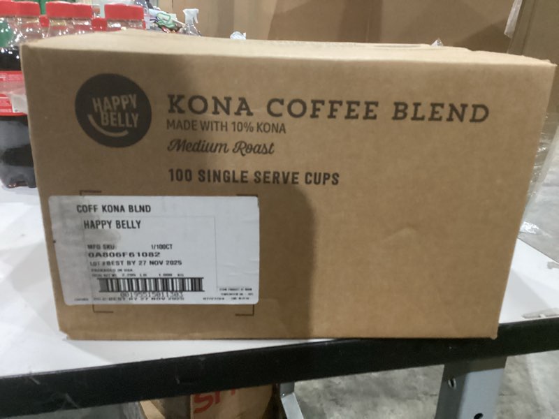 Condition photo showing New/Like New for Amazon Brand - Happy Belly Medium Roast Coffee Pods, Kona Blend, Compatible with Keurig 2.0 K-Cup Brewers, 100 Count Kona Blend 100 Count (Pack of 1)