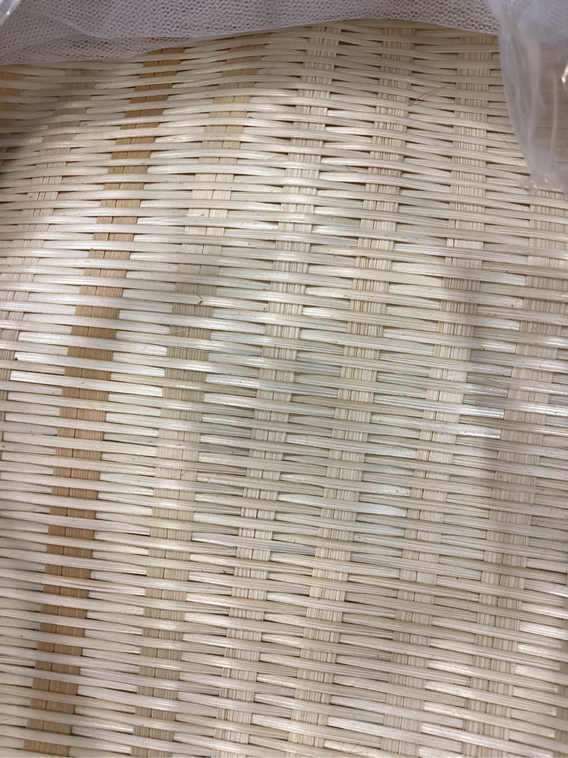 Condition photo showing Good Condition for bestoyard bamboo winnowing pan - multi-functional food cover with mesh for outdoor picnics lightweight and portable fruit basket for safe food storage and protection