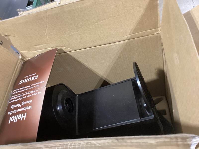 Condition photo showing As Is for incomplete no water pitcherkeurig k-supreme single serve k-cup pod coffee maker, multistream technology, 4 brew sizes, 66oz dual-position removable reservoir, black black coffee maker