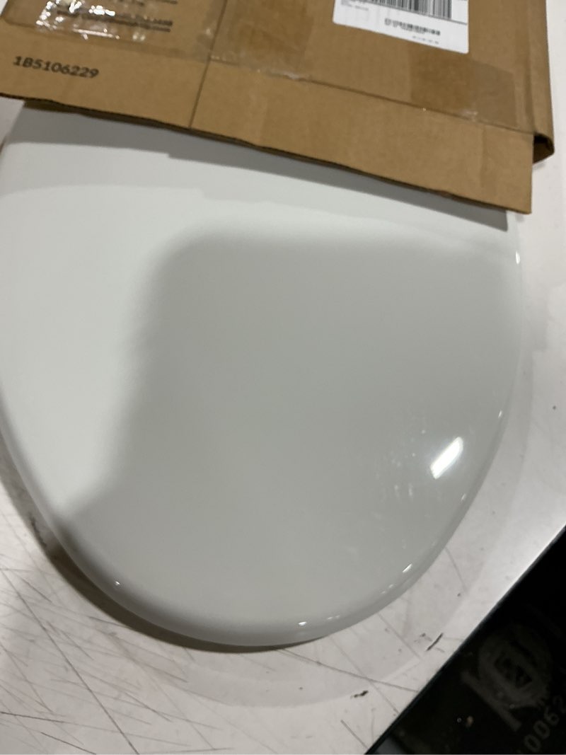 Condition photo showing As Is for little2big toilet seat with built-in toddler potty training seat, slow close, easy to install, made in usa, elongated, white