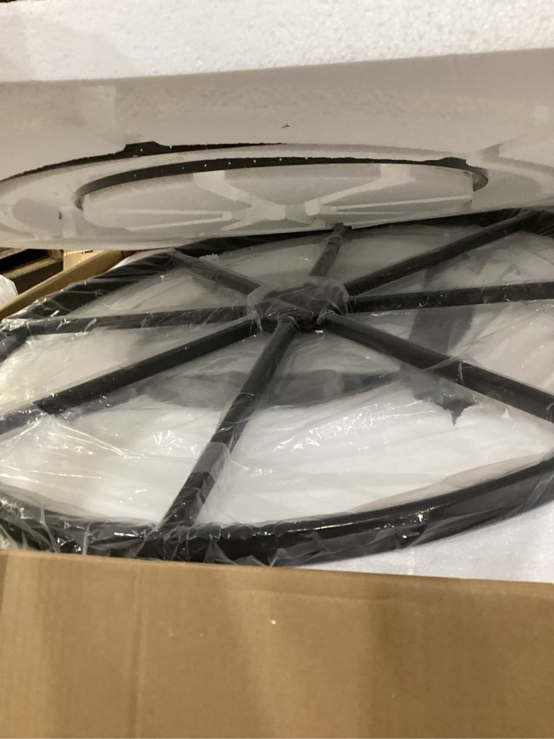 Condition photo showing New/Like New for 35" 24-Light Modern Crystal Chandelier Light Fixture Large 6-Tier Black Luxury Chandeliers for Dining Room Round Hanging Pendant Lighting for Living Room Kitchen Entryway Bedroom Foyer Lobby