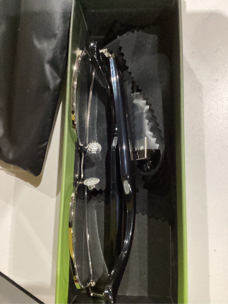 Condition photo showing As Is for Bluetooth Audio Smart Glasses, Blue Light Glasses for Women Men, Remote Shooting, Open Ear Sound Mic & Speakers, Magnetic Charging, Color-Changing Polarized Sunglasses Lenses, Voice Assistant?GS06S) Gs06-silver