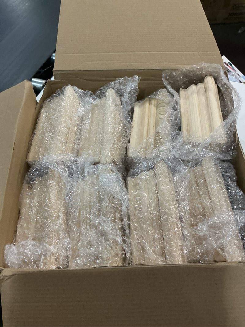Condition photo showing Good Condition for geetery 8 pcs 4 x 4 wood newel post cap fence post cap for fence topper top resistant decking caps for outdoor fences, mailboxes and decks (cedar wood) cedar wood 8