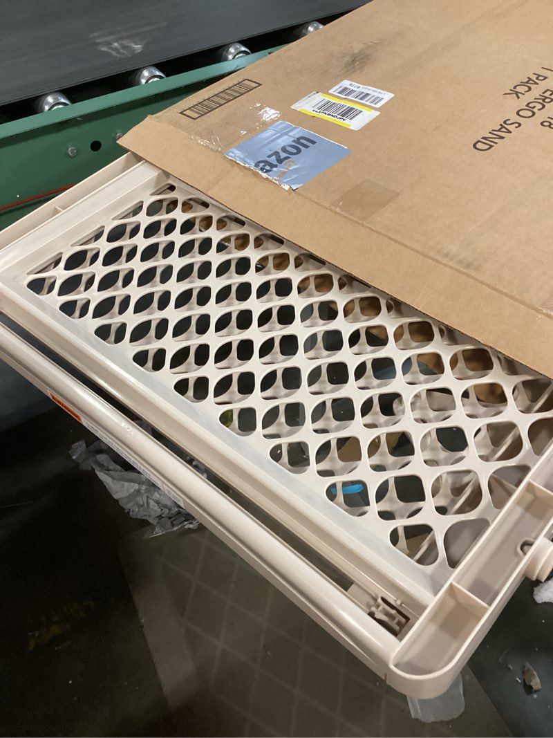 Condition photo showing Good Condition for Toddleroo by North States - Supergate Ergo Baby Gate: Plastic Baby Gate for Stairs & Doorways - Adjustable Indoor Safety Gate - Made in USA - 26 to 42 Inches Wide - 26 Inches Tall - Sand