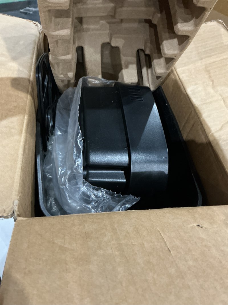 Condition photo showing As Is for aurora au1230xa anti-jam 12-sheet crosscut paper and credit card shredder with 5.2-gallon wastebasket