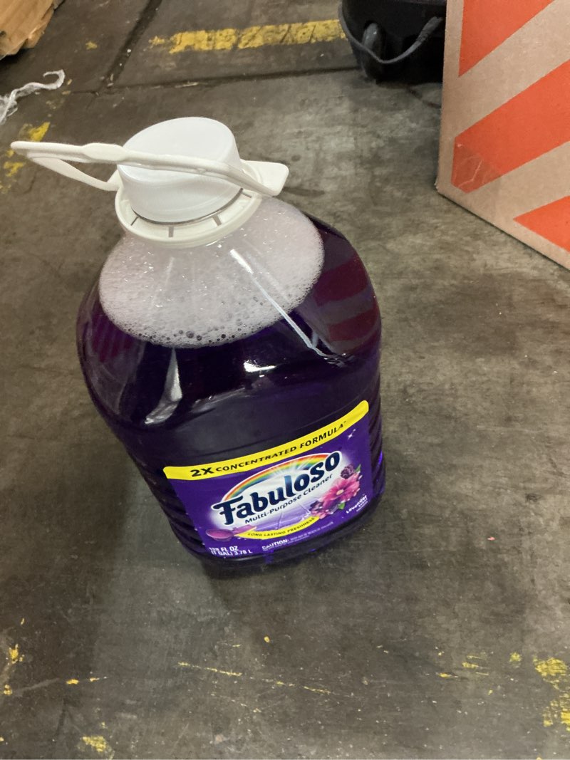 Condition photo showing Good Condition for 128 oz. fabuloso lavender 2x concentrated multi purpose cleaner