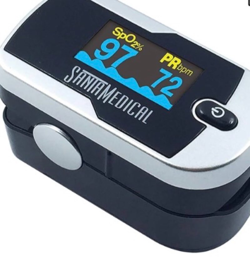Santamedical Generation SM-1000 Fingertip Pulse Oximeter Oximetry Blood Oxygen Saturation Monitor wi