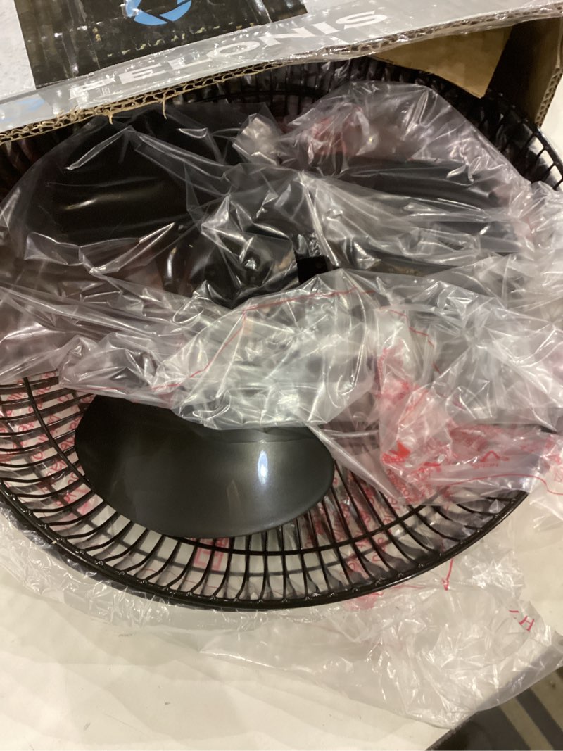 Condition photo showing Good Condition for PELONIS Table Fan 12-Inch, 120° Oscillating Table Fan Small Portable Electric Plug-In Desk Fan with 3-Speeds, 126° Adjustable Tilt Head for Bedroom and Office Black 9 inch Table Fan
