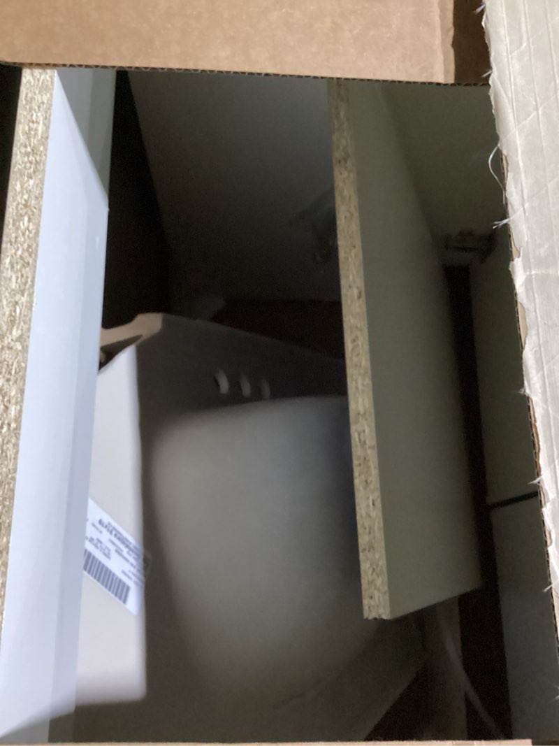 Condition photo showing Good Condition for  project source dover 30-in navy blue single sink bathroom vanity with white cultured marble top