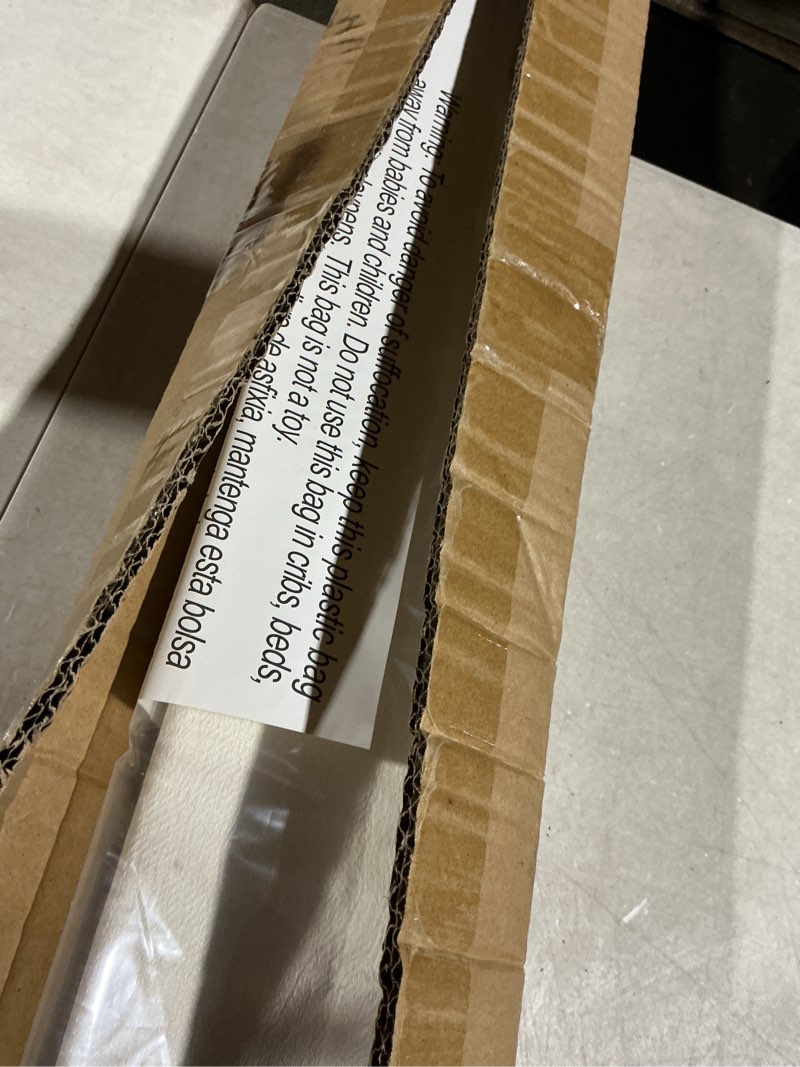 Condition photo showing Good Condition for LazBlinds Cordless Roman Shades for Windows, Light Filtering Thermal Insulated Window Blinds, Lightweight Fabric Blinds for Indoor Windows, 26" W x 60" H, Ivory Light Filtering - Ivory 26" W x 60" H