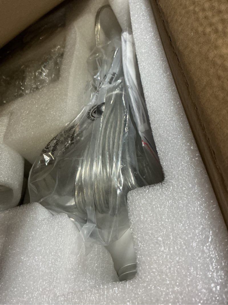 Condition photo showing New/Like New for plug in crystal ceramic white chandelier, glass chandeliers,white crystal hanging pendant light with clear cord and on/off, 4 light crystal chandelier for wedding, kitchen, dining,foyer, mini room plug-in wh