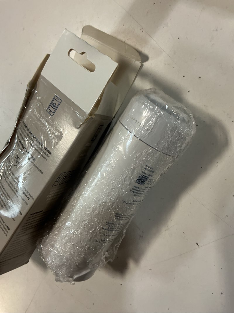 Condition photo showing As Is for ge xwfe refrigerator water filter, genuine replacement filter, certified to reduce lead, sulfur, and 50+ other impurities, replace every 6 months for best results, pack of 1