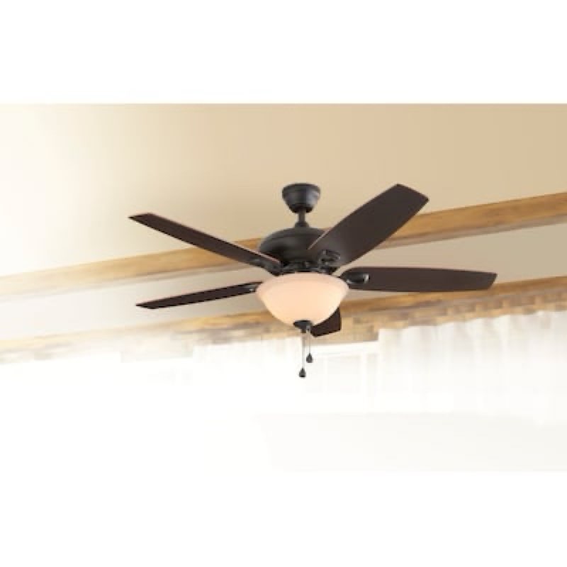 harbor breeze coastal creek 52-in bronze with toffee/cocoa blades ceiling fan with light 