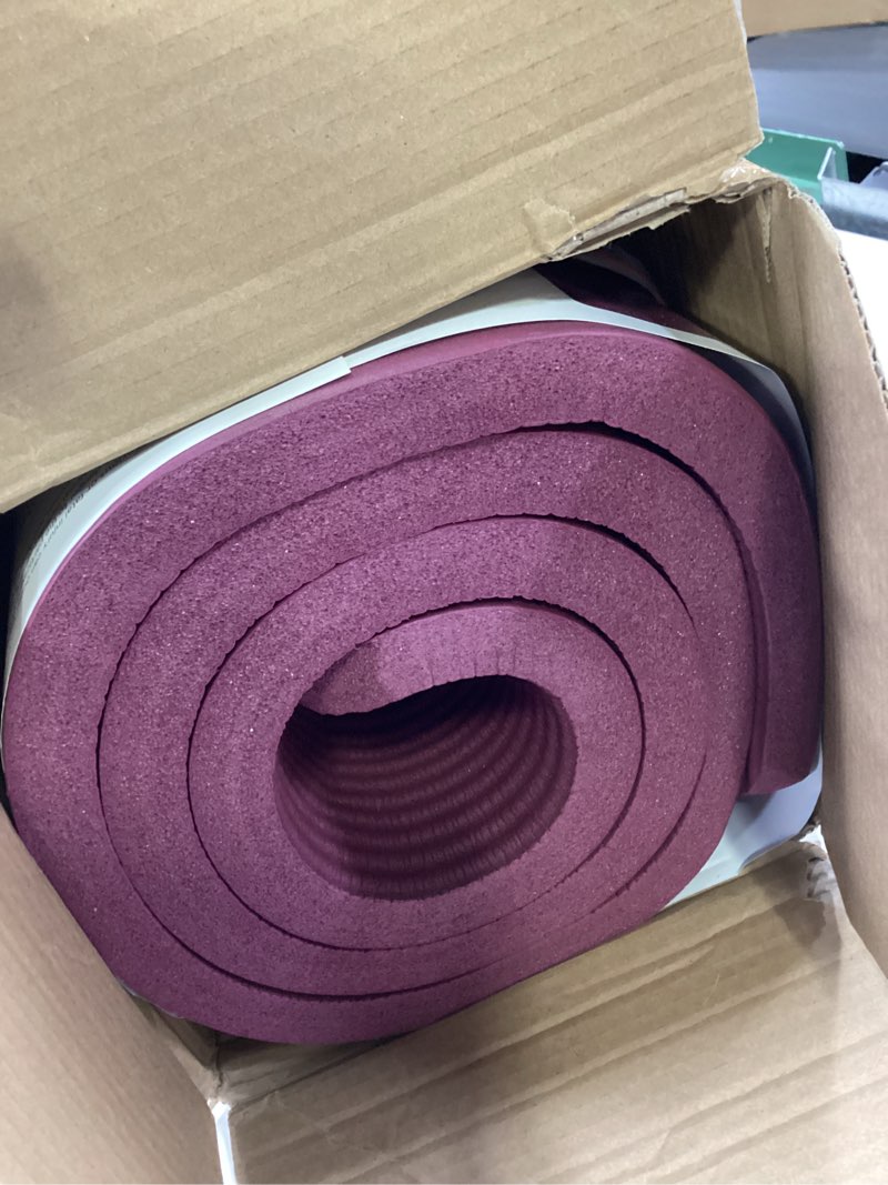 Condition photo showing Good Condition for Retrospec Solana Yoga Mat 1" Thick w/Nylon Strap for Men & Women - Non Slip Exercise Mat for Home Yoga, Pilates, Stretching, Floor & Fitness Workouts Boysenberry 1 inch