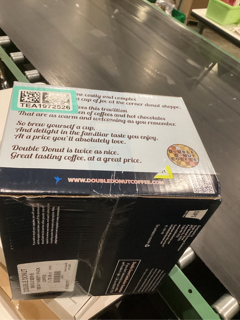 Condition photo showing New/Like New for Double Donut Coffee Decaf Flavored Coffee Variety Pack - 6 Traditional Flavors (Caramel Swirl, Hazelnut, Glazed Donut, Mocha Nut Fudge, Vanilla Bean, and Cinnamon Bun) for Keurig K Cups Coffee Makers - 72 Count Decaf Variety Pack 72 Count (Pack of 1)