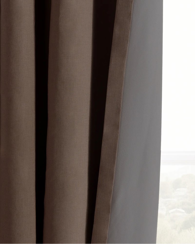 quince european linen true blackout curtain 48x84in