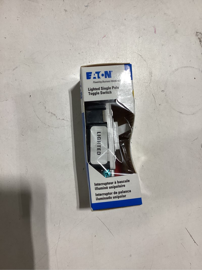 Condition photo showing Good Condition for eaton 30-amp double pole toggle light switch , white