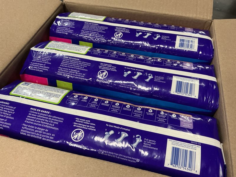 Condition photo showing New/Like New for TENA Sensitive Care Incontinence Pads, Bladder Control, Postpartum for Women, Overnight Absorbency, Extra Coverage, 135 Count