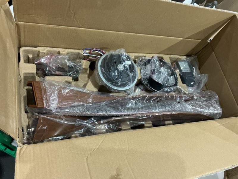 Condition photo showing Good Condition for roomratv ceiling fans with lights and remote control,quiet noiseless reversible dc motor,6 speeds,timers, 3 cct, indoor use, plastic blades,52 inch black wood grain modern ceiling fan for living room black wood grain 52 inch