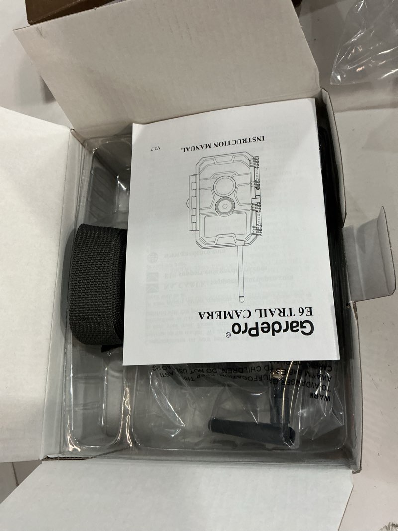 Condition photo showing New/Like New for GardePro E6 WiFi Trail Camera (Non-Cellular), 48MP Photos, 1296P HD Video, App Control with Live View, 110° Wide-Angle, No-Glow Night Vision, Motion Activated Camo