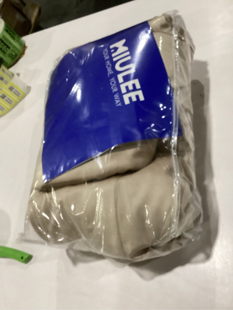 Condition photo showing Good Condition for miulee 2 panels blackout velvet curtains solid soft grommet camel beige curtains black out thermal insulated soundproof room darkening drapes/panels for living room bedroom 52 x 96 inch length camel beige 52"w x 96"l (pack of 2)