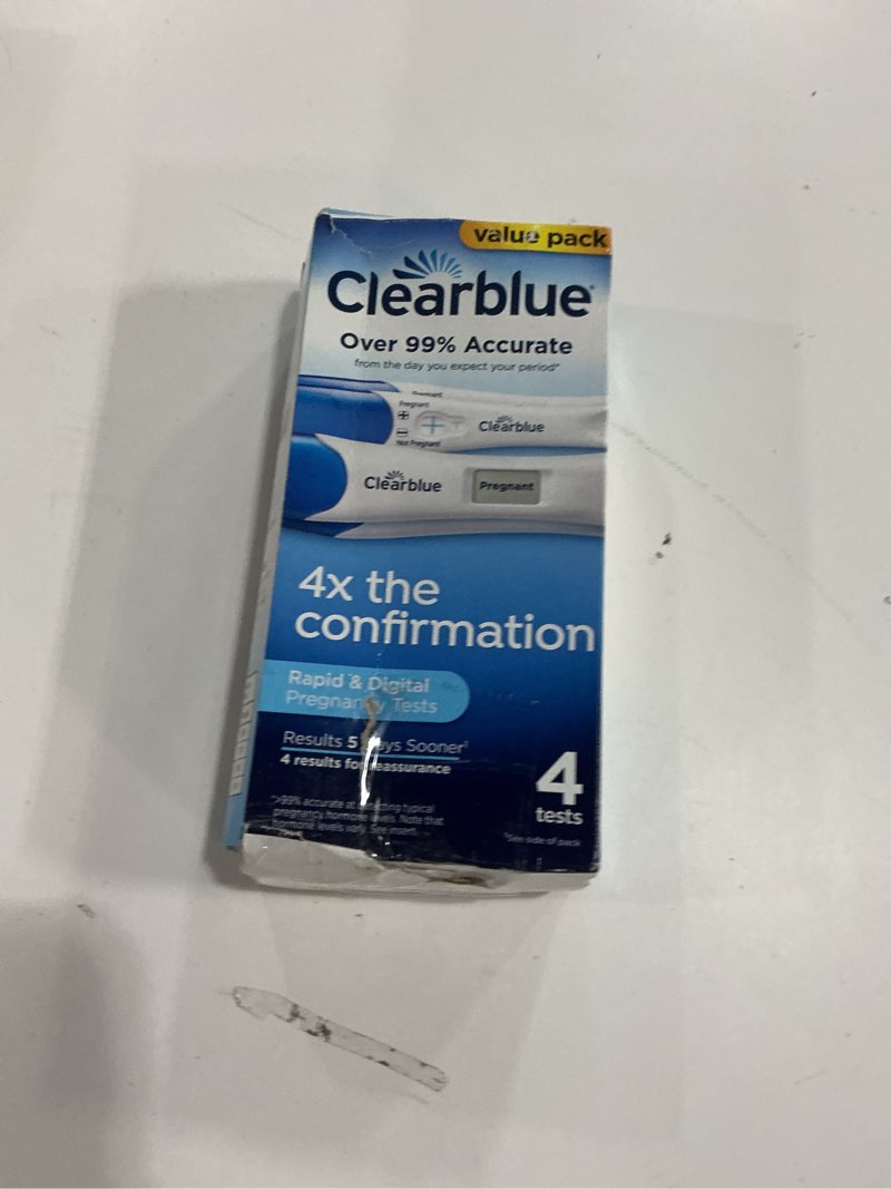 Condition photo showing New/Like New for A convenience kit consisting of 1 Clearblue Digital Pregnancy Test and 1 Clearblue Rapid Detection Pregnancy Test devices (EXP 07/31/2027)