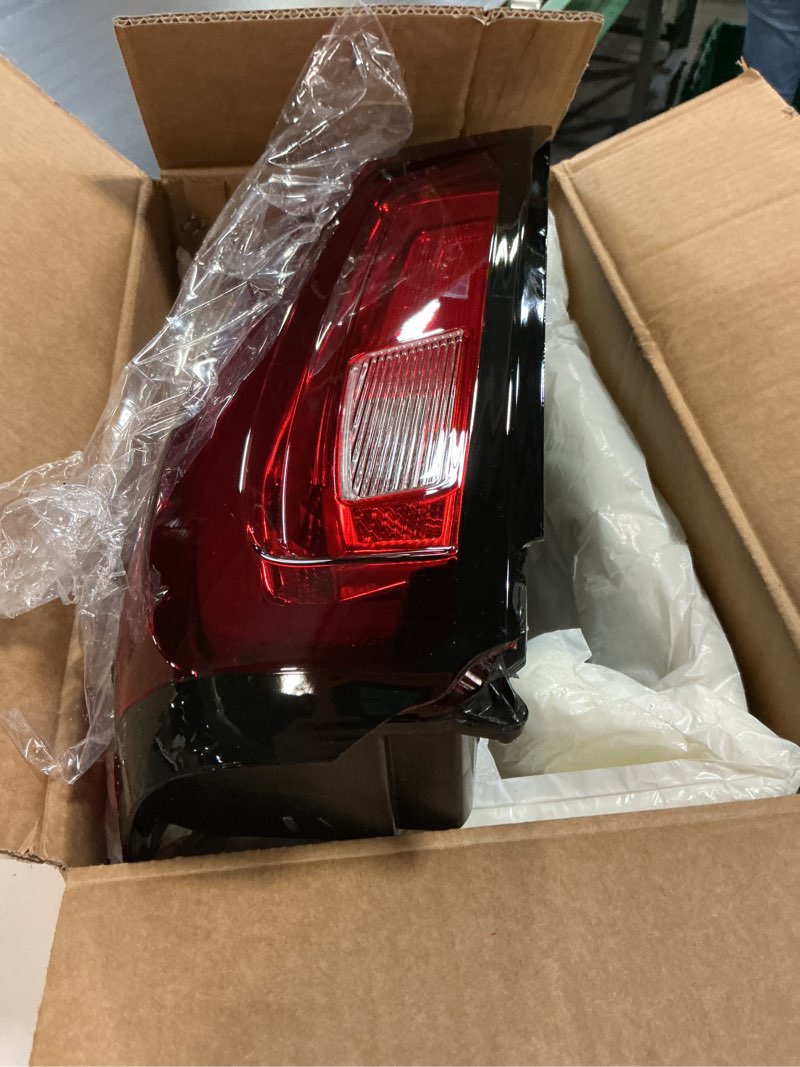 Condition photo showing As Is for led tail light assembly compatible with 2019-2024 gmc sierra 1500 2500hd 3500hd, left driver side tail light brake turn signal replace# 84565921 gm2800310