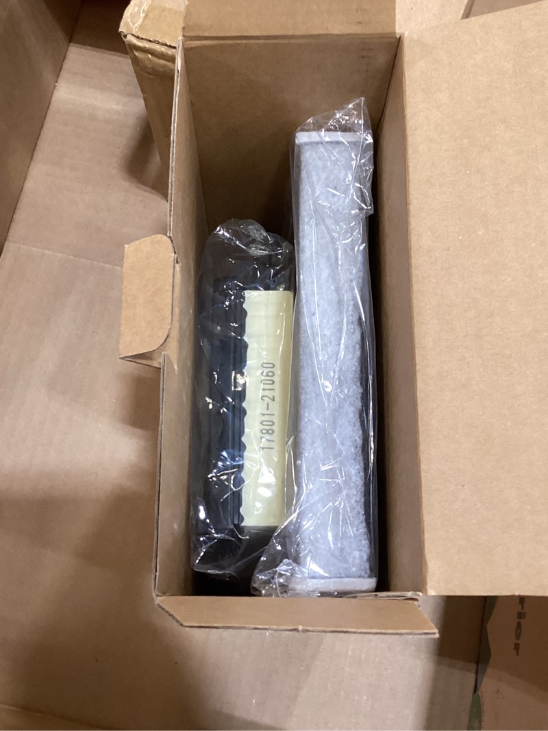 Condition photo showing Good Condition for oifillio engine cabin air filter kit for 2020-2025 corolla hybrid, 2016-2022 prius 1.8 l/prius prime (only for 1.8l hybrid) replaces oem 17801-21060, 87139-58010 1.8l hybrid model: 20-26corolla, 16-22 prius 1.8l