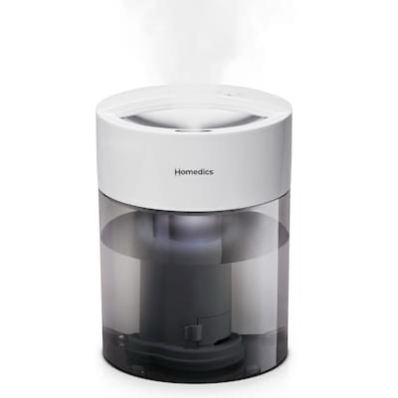 homedics no leak ultra quiet with uv-c technology cool mist small room tabletop