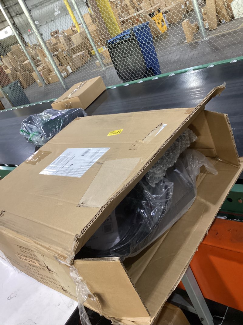 Condition photo showing Good Condition for amazon basics 18" outdoor heavy-duty misting fan, wall-mounted, industrial, waterproof (ip44), with tilt head, metal blades, dual ball bearing motor, 3 speeds up to 1550 rpm and 3781 cfm, black