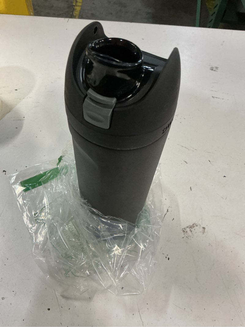 Condition photo showing As Is for owala freesip insulated stainless steel water bottle with straw, bpa-free sports water bottle, great for travel, 24 oz, very, very dark very, very dark 24 ounces