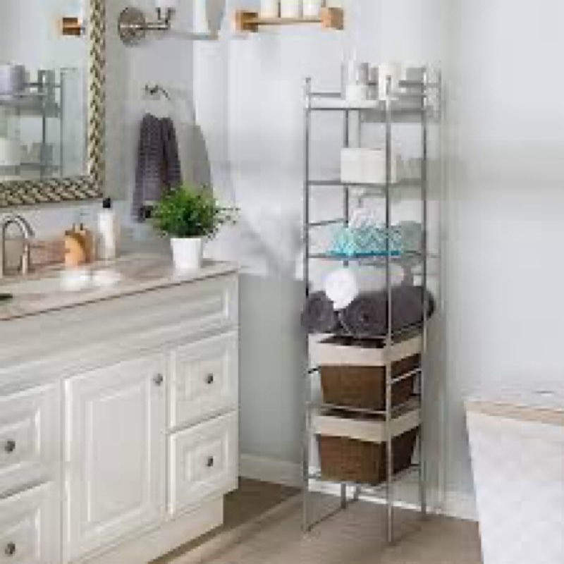 Honey-Can-Do BTH-03484 6 Tier Metal Tower Bathroom Shelf, 12.6â€ L x 11â€ W x 59.8â€ H, Chrome