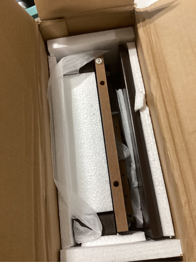 Condition photo showing Good Condition for choochoo console table with drawers, narrow wood accent sofa table entryway table with storage shelf for entryway, front hall, hallway, living room, espresso espresso 11.8"d x 39.4"w x 31.5"h