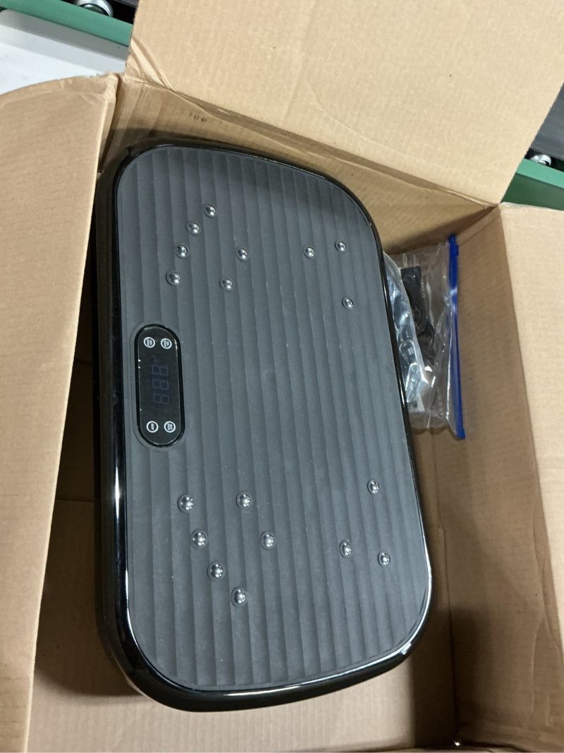 Condition photo showing As Is for Vibration Plate Exercise Machine, Vibration Plate for Lymphatic Drainage 330 Lbs Capacity Whole Body Vibration Platform Machines Helps Weight Loss Shaping Toning Wellness Black