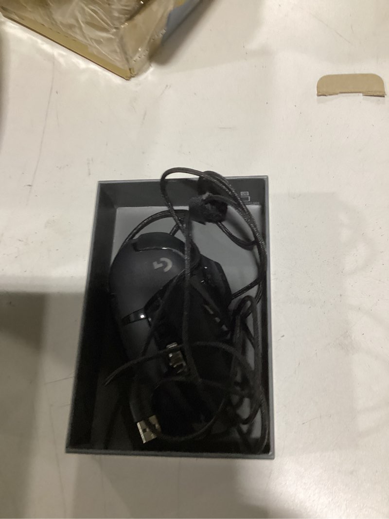 Condition photo showing As Is for logitech g502 lightspeed wireless gaming mouse with hero 25k sensor, powerplay compatible, tunable weights and lightsync rgb - black black wireless mouse