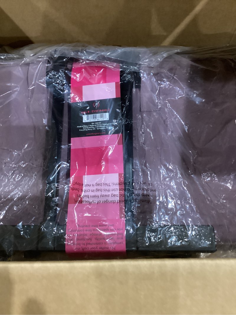 Condition photo showing Good Condition for everything mary xxl rolling sewing machine case – purple quilted craft bag with 4 wheels – spacious storage organizer with pockets for sewing & craft supplies