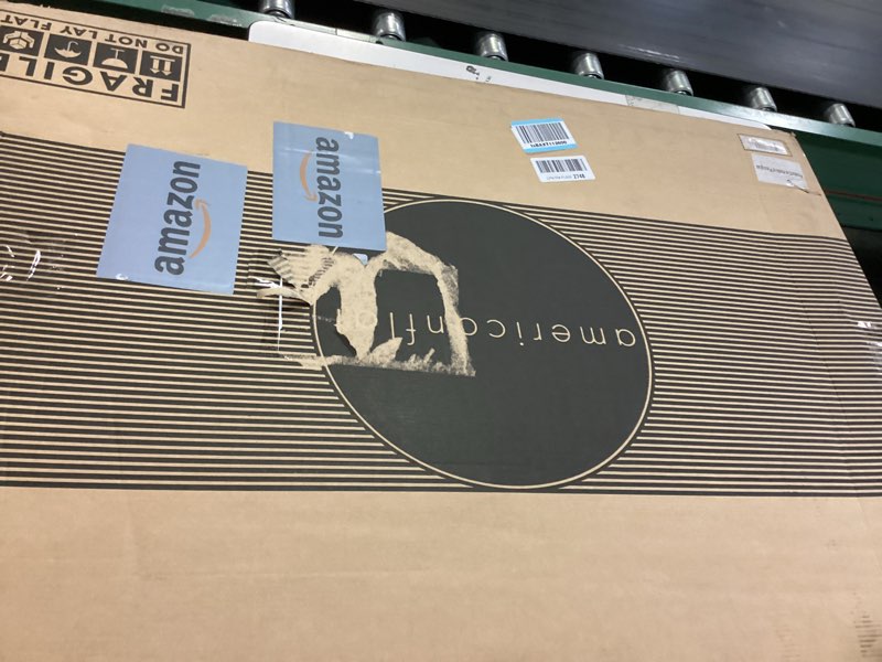 Condition photo showing New/Like New for Americanflat 24x36 Poster Frame with Polished Plexiglass - White Picture Frame - Wide Photo Frames Made of Engineered Wood for Vertical or Horizontal Wall Display - Epic Collection - White White 24x36