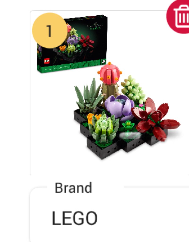 LEGO Icons Succulents Artificial Plant Set for Adults, Home Decor, Birthday, Creative Housewarming Gifts, Botanical Collection, Flower Bouquet Kit, 10309
