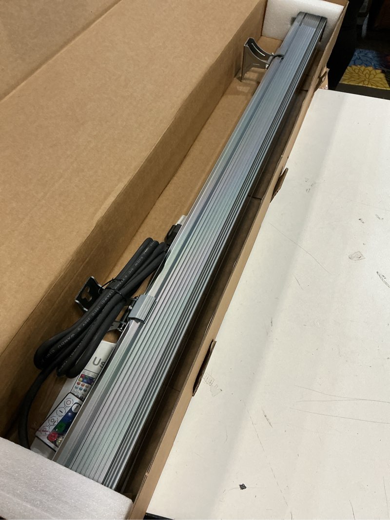 Condition photo showing Good Condition for Smart Wall Washer Light Dimmable APP Control, 180W RGBCW Color Changing Linear LED Light Bar with RF Remote Control, Group Function, Timing, Perfect for Outdoor & Indoor Lighting Projects 40" Adjustable Color(RGB+2700-6500K)