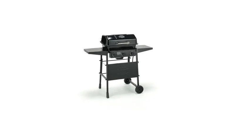 expert grill 3-burner propane gas grill with wheels and side shelves  black
