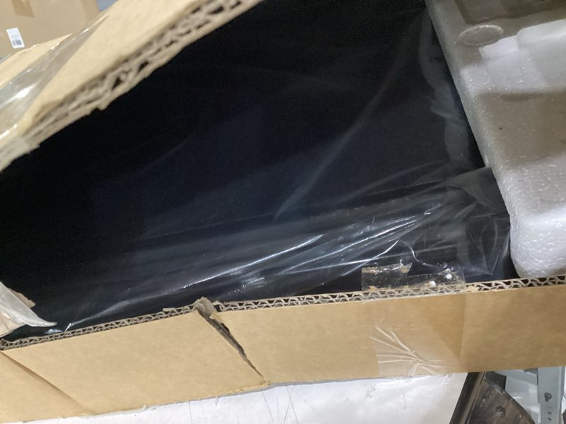 Condition photo showing As Is for sweetcrispy compact treadmill for small spaces, quiet under-desk walking pad, slim & portable design for home office workouts, easy to store, ideal for apartments and work-from-home fitness all black