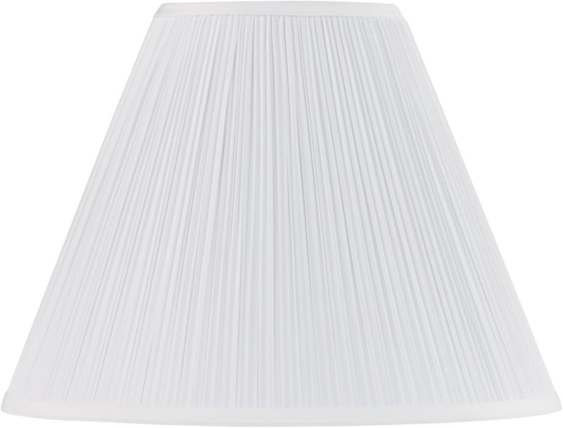 Aspen Creative 33136, Mushroom Pleated Traditional Spider Lamp Shade, White