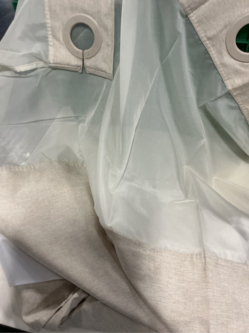 Condition photo showing Good Condition for eachope stall no hooks needed linen textured shower curtain with snap-in fabric liner set,hotel luxury decor shower curtains for bathroom,waterproof & washable,54wx80h,cream | 230gsm thick fabric,hotel luxury decor,mesh top window,waterproof & machine washable,for shower stall or bathroom