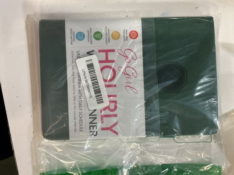 Condition photo showing Good Condition for GoGirl Weekly Schedule Planner – Hourly Work & Life Planner with Time Slots – Vertical Agenda Organizer for Daily Productivity, A5 (Forest Green) Forest Green A5 (5.8'' x 8.3'')