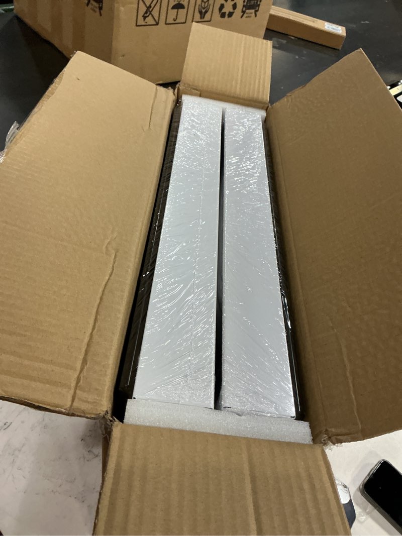 Condition photo showing New/Like New for 2pack expandable pull out cabinet organizer 21"deep with raising pad for framed cabinets, upgrade 3 slide rails slide out drawers, roll out shelves adhesive,adjustable width 12.05"-20.4"white